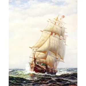 J. Tyler Accent Tile Mural Cerámica Cocina Baño Pared Backsplash Barco Diseño - Product Image 1