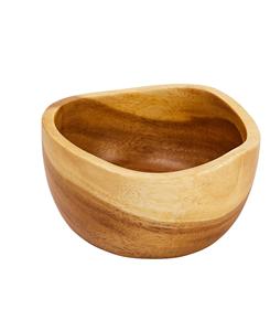 Ensemble de bols à salade en bois d'acacia à bordure naturelle, bols à fruits, décoration d'intérieur, cadeau de pendaison de crémaillère, taille personnalisée, couleur bois naturel - Product Image 1