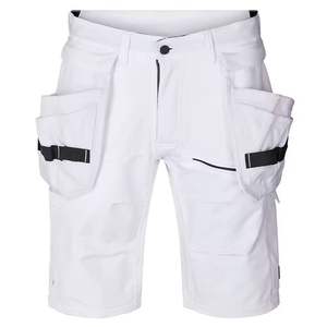 Short décontracté multi-poches à taille élastique en toile pour hommes - Product Image 5