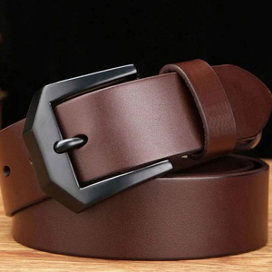 Nuevos cinturones de piel sintética de primera calidad, cinturones de cuero personalizados de lujo para hombres, cinturones de piel sintética de Color negro y marrón informales, fabricante personalizado - Product Image 3