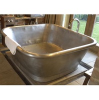 Baignoire élégante décorée à la main avec de la mosaïque de feuilles d'or Baignoire en métal de style français Baignoire d'intérieur de conception de plusieurs tailles à bas prix
