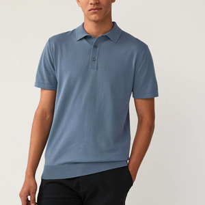 Camisas Polo de cuello de punto ajustadas al por mayor disponibles en tallas personalizadas con camisetas polo de calidad OEM de algodón a juego - Product Image 1