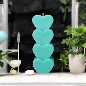 Bougie pilier en cire de soja en forme de coeur pour décoration de maison festive décor de barre de Pâques de Noël-pour les mariages fêtes autres vacances - Product Image 2