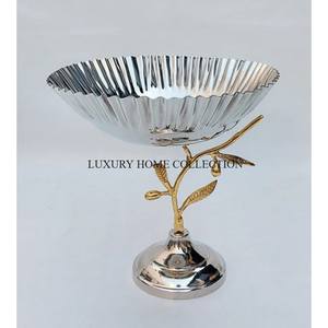 Exclusive Antique-style Metal <b>Serving</b> <b>Bowls</b> with Intricate Patterns and Distinct Shapes Ideal for Luxury Dining Setups - Product Image 1