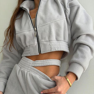 Ensemble jogging réversible 2 pièces pour homme : sweat à capuche court zippé et pantalon de survêtement – Style streetwear hiver 100 % coton, design sans couture, imprimé uni - Product Image 6