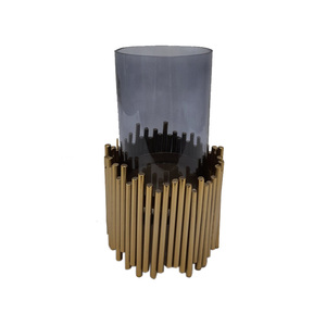 Soporte de pilar de vela de Metal de diseño elegante acabado de latón para el hogar boda Navidad decoración de iluminación de mesa - Product Image 4