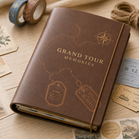 LABON - Kit de Inicio de Diario de Viaje Personalizado A5 Grand Tour Memories, Juego de Cuadernos para Oficina, Escuela, Diario, Regalo Empresarial