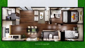Kit de maison préfabriquée moderne certifiée ISO CE UL - 3 chambres - Construction modulaire personnalisable pour une vie de vacances urbaine - Product Image 6
