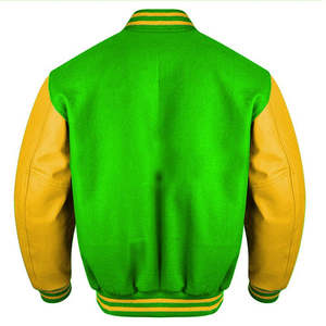 Veste Varsity en cuir d'hiver de haute qualité avec broderie personnalisée de logo de luxe Streetwear pour hommes - Product Image 2