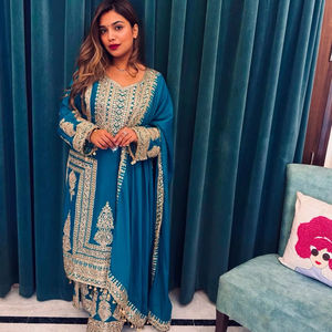 Georgette อินเดียสไตล์ salwar kameez ชุดปาร์ตี้ออกแบบมาสำหรับฤดูร้อน - Product Image 1