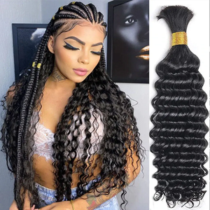 Recommended Bulk Virgin Brazilian Remy <b>Hair</b> Extensions for Deep Wave <b>Braiding</b> - Product Image 2