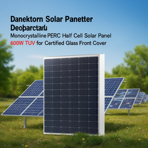 Panneau solaire monocristallin PERC demi-cellule 600W TUV avec couvercle avant en verre certifié - Product Image 3