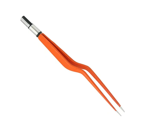 Pinzas de Coagulación Bipolares Manuales Hechas a Medida, Recubiertas de Color Naranja, Curvas, Tipo Bayoneta, Acero Inoxidable, Certificación CE, Grado A+ Quirúrgico - Product Image 4