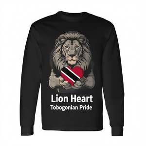 Maglietta a maniche lunghe Trinidad e Tobago Lion Heart unisex con scollo rotondo, stampa digitale, abbigliamento promozionale, per adulti, Pride. - Product Image 3
