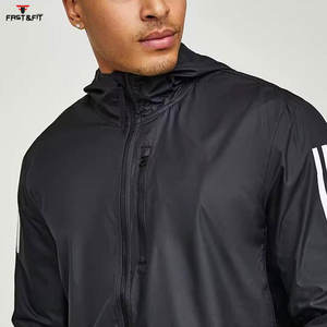 Veste de fitness coupe-vent en nylon léger unisexe avec capuche fermeture éclair imprimé ensemble de shorts d'été pour hommes et femmes - Product Image 5