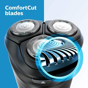 Afeitadora Eléctrica Rotativa para Hombre con Triple Cuchilla Doble, Impermeable IPX7, Gris, 1 Pieza, Lavable, para Afeitar Cara y Cuerpo - Product Image 6