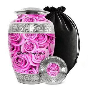 Urna Funeraria de Aluminio para Cenizas Humanas, Urna Grande para Adultos, Color Rosa, Urnas Funerarias Decorativas, Jarrones Conmemorativos, Urna Metálica para Entierro - Product Image 6