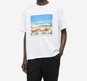 Camiseta estampada de alta calidad para hombre 2024, alta GSM, de gran tamaño, holgada, con hombros caídos, tendencia de fábrica, nueva producción al por mayor - Product Image 3