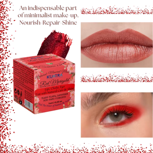 Baume Éclat Herbal au Calendula Rouge, au Beurre de Karité, Nourrissant, Hydratant, Multi-usages pour Maquillage (Lèvres, Joues, Yeux), Soutien Antioxydant Naturel - Product Image 1