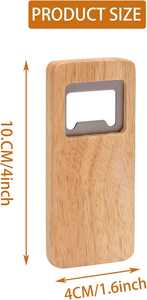Ouvre-bouteille en bois naturel en gros, conception simple - Product Image 4