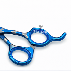 Tijeras de Corte de Pelo de Titanio Azul de 6.5 Pulgadas, Tijeras Profesionales de Peluquería, Acero Inoxidable, Agarre Ergonómico - Product Image 5