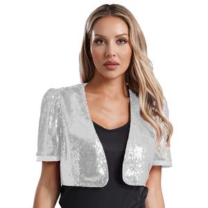 Women Sequin <b>Jacket</b> Shiny <b>Sparkly</b> Glitter Blazer Fashion Party Coat Stylish Outerwear Evening Clubwear Trendy Tops - Product Image 5