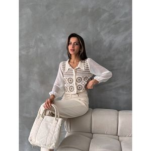 Cárdigan Corto con Estampado Floral para Mujer al por Mayor - Product Image 2