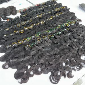 ผมดิบจากผมจริงมัดเป็นลอนสีดำ - Product Image 1