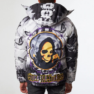 <b>Men's</b> Unique Style <b>Long</b> Puffer <b>Jacket</b> with Stand Collar Canvas Outer Wear Latest Design Wholesale Price - Product Image 2