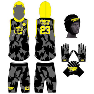 Uniforme de Compresión sin Mangas con Capucha para Flag Football, Transpirable, Antibacteriano y que Absorbe la Humedad |   Ropa Deportiva Personalizada para Equipos - Product Image 1