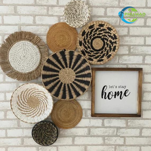 Cesta colgante de pared tejida sostenible personalizable decoración material natural y alta calidad para el hogar respetuoso con el medio ambiente - Product Image 5