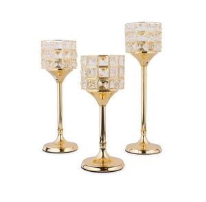 Candelabros de lujo portavelas con cuentas de cristal elegante para mesa de comedor de café y decoración del hogar - Product Image 2
