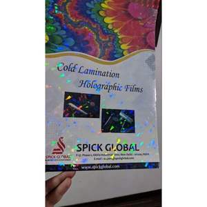 สติกเกอร์กระดาษเคลือบเย็นป้องกันไฟฟ้าสถิตย์แบบโฮโลแกรม Spick Global ความยาว 50 เมตร สำหรับตกแต่ง ใช้กาวอะคริลิก PET กันน้ำ - Product Image 3