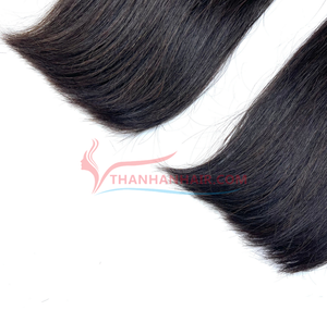สินค้าขายดี THANH ผมแท้เวอร์จินเวียดนาม 100% แบบ Remy เกรดซุปเปอร์ดับเบิ้ลดรอว์น เย็บด้วยเครื่องแบบดับเบิ้ลเวฟท์ ผมตรงธรรมชาติ คุณภาพสูง น้ำหนัก 100 กรัม - Product Image 4