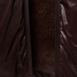 Chaqueta Acolchada con Capucha Brillante y Cálida, con Cuello Alto, Cierre de Cremallera Frontal y Ajuste Holgado y Acogedor para Ropa de Invierno para Niñas, Tendencia - Product Image 6