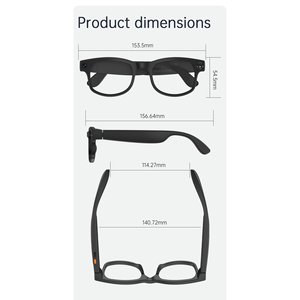 Lunettes intelligentes Ains Gina Ai avec enregistrement vidéo 8Mp 1080P, double caméra et commande vocale pour un usage quotidien - Product Image 2