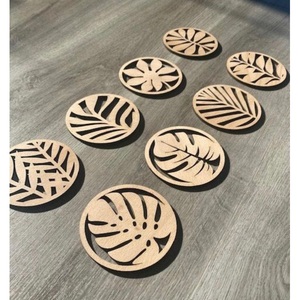 Sous-verres en bois faits à la main, style classique, pour la salle à manger, prix d'usine avec logo, fabrication en Inde - Product Image 6