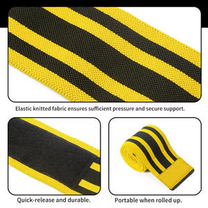 Bandes de compression élastiques pour les genoux Prolift avec logo personnalisé, pour la musculation, le powerlifting et l'entraînement en salle de sport - Product Image 3