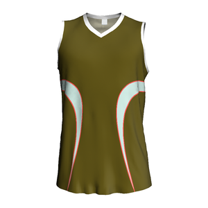 Maillot de basketball personnalisé à blocs de couleur, sans manches, col en V, séchage rapide, unisexe, pour adulte, vêtement de sport, impression par sublimation - Product Image 4