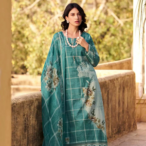 คอลเลกชัน salwar kameez ผ้าฝ้ายสนามหญ้าพิมพ์ดิจิตอลมีแคตตาล็อกเต็มรูปแบบในอัตราขายส่งคอลเลกชันพรีเมี่ยม - Product Image 1