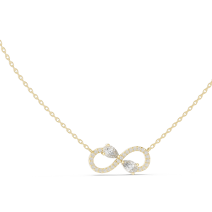 Collier infini en diamant créé en laboratoire 0,708 CT, clarté VVS-VS EF, or 18 carats, 14 carats rose, jaune, blanc, bijoux fins éthiques - Product Image 3