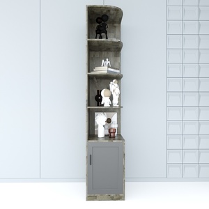 Armoire murale d'angle contemporaine en bois de caoutchouc 40x55x200cm-TQA68022 - Product Image 4