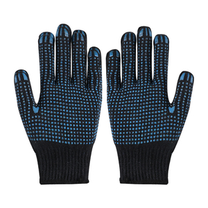 Cómodos guantes de trabajo punteados de punto sin costuras reutilizables con sujeción segura y destreza Guantes de seguridad resistentes al deslizamiento - Product Image 4
