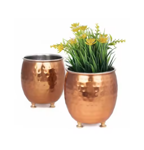 ที่ปลูกต้นไม้ทำจากโลหะสีทองสำหรับตกแต่งบ้านและสวนอลูมิเนียมความต้องการสูง - Product Image 5