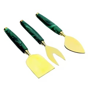 Ensemble à fromage en acier inoxydable avec poignée transparente de type Royal Design, avec couteaux à fromage, lavable au lave-vaisselle et écologique - Product Image 2