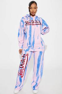 OEM <b>Tie</b> <b>Dye</b> design custom logo silk screen printed fleece <b>hoodie</b> for women premium quality cotton fleece <b>hoodie</b> - Product Image 6