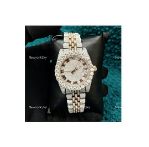 Classic Elegance with a Modern Twist Luxury Moissanite <b>Watch</b> for Women High End Famous Brand Stainless Steel <b>Mechanical</b> <b>Watch</b> - Product Image 1