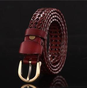 Premium véritable peau de vache décontracté boucle ardillon ceinture pour hommes haute qualité couleur Tan en gros - Product Image 6