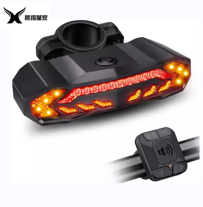 Vibration Sensor Brake Bicycle Tail Light 2000mah USB Rechargeable Waterproof Smart Bicycle Turn Signal Light Bike Led Light