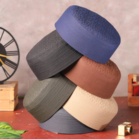 Gorro de Oración Transpirable, Lavable y Listo para Usar, Gorro Musulmán Bordado con Costuras Finas, Gorro de Namaz para Adultos